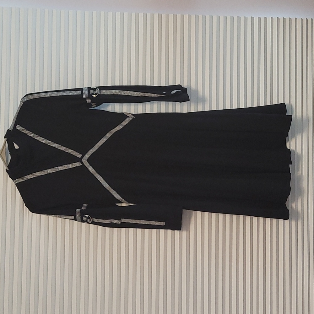 Teens mock neck buckle dress